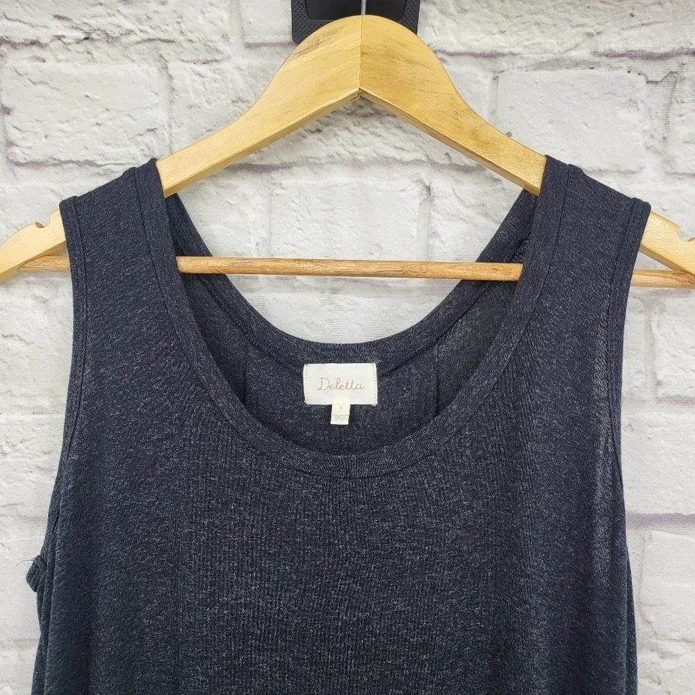 Anthropologie | Deletta Heathered Gray High Low Blouse Sz Small - Picture 3 of 12
